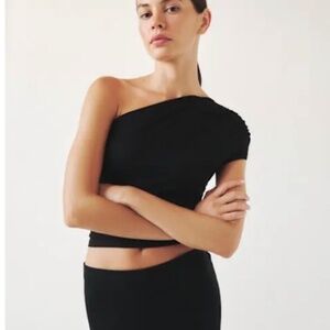 Reformation Francisco Knit Top Black - Size XS